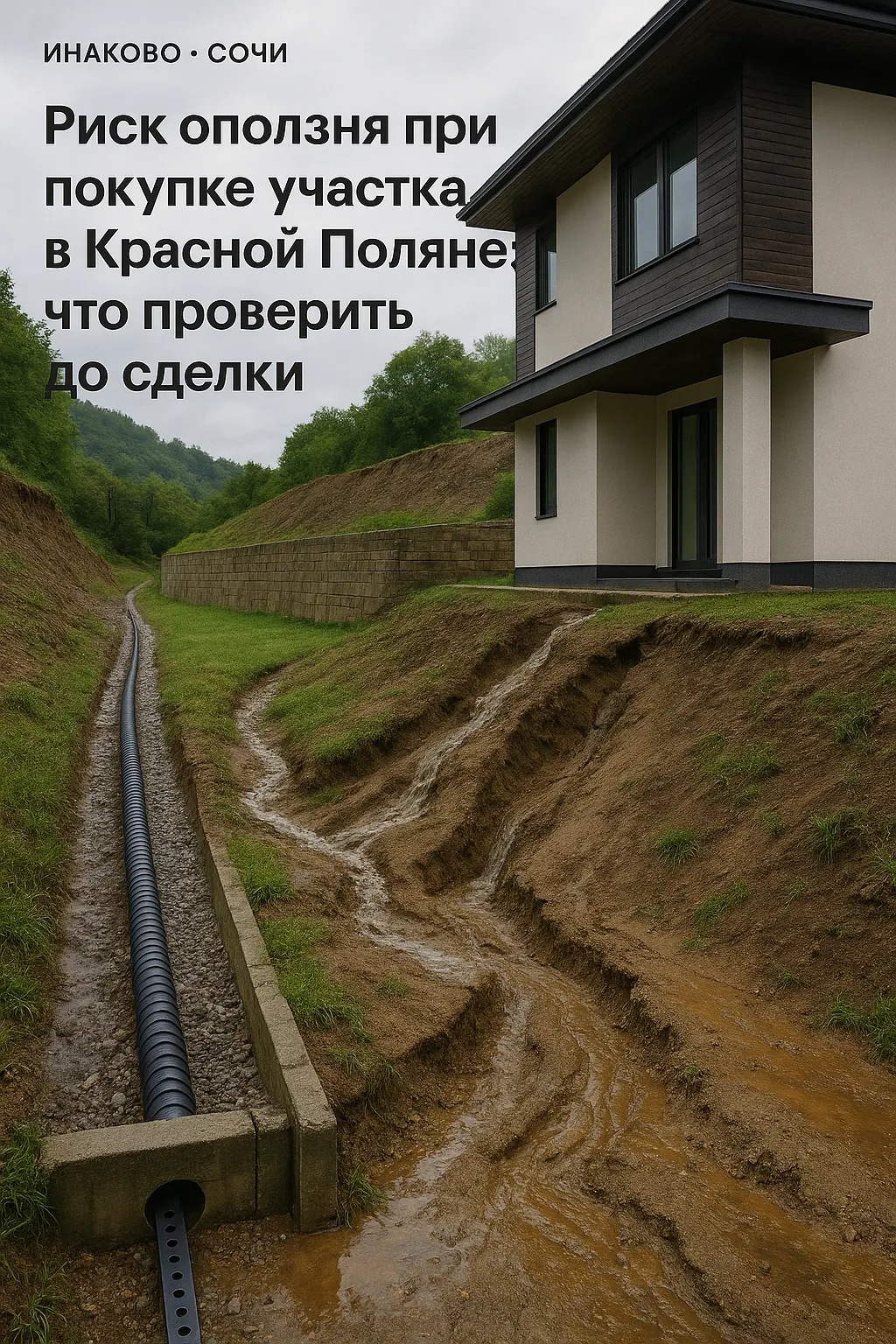 Риск оползня при покупке участка в Красной Поляне: что проверить до сделки